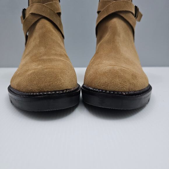 NEW Donald Pliner Savvy Ankle Bootie Womens 11 Tan Suede Chelsea Lug Sole Fall - Picture 7 of 14